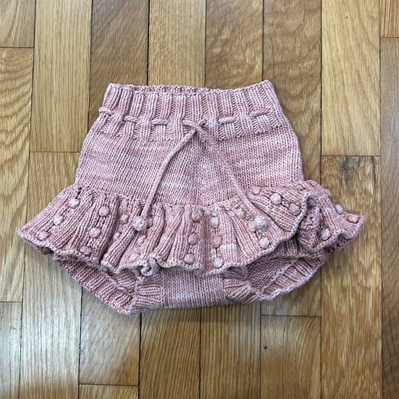 Misha & Puff skirt bloomers eyelet popcorn sweater skirt tie waist 18-24 months - Picture 6 of 15